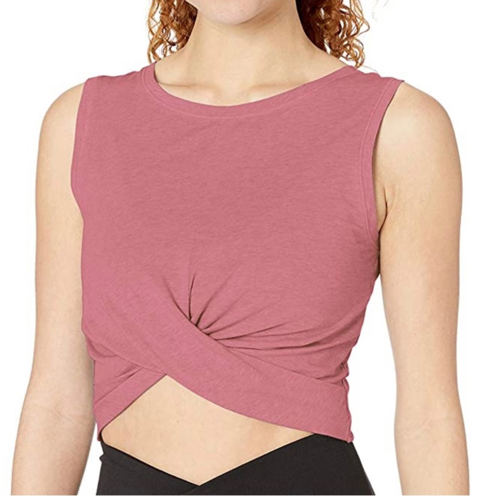 Cropped Yoga Tank - Size Large - Rose Pink - Core 10 - NWT -